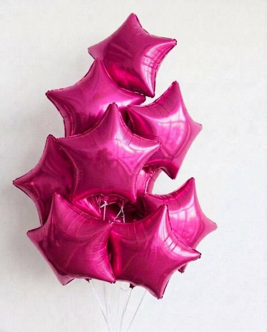 Фольгированные шары «Звезда розовая»